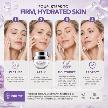 Clear Beauty – Crema Facial Hidratante de Día con Colágeno 50 ml