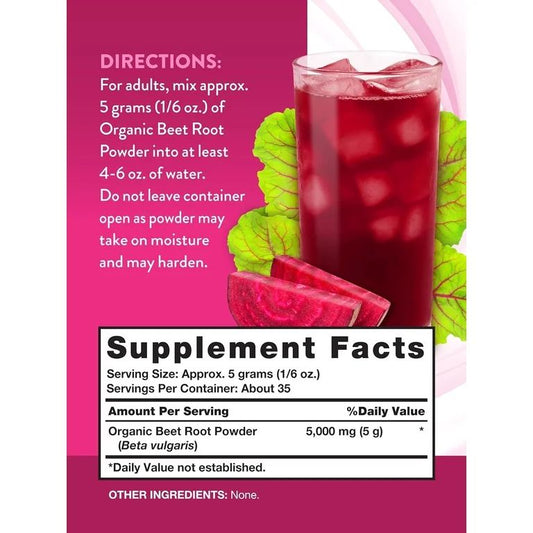 Nature’s Truth Organic Beet Root Powder – Polvo de Remolacha Orgánica 173 g