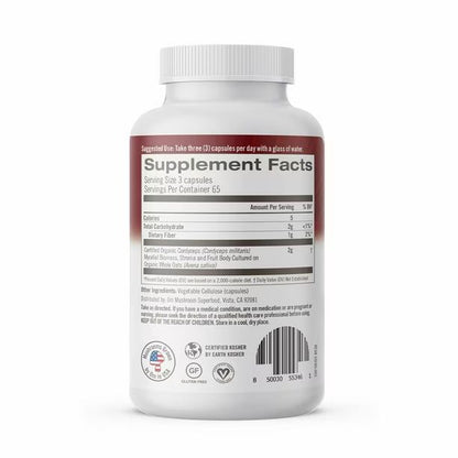 Om Mushroom Superfood Cordyceps – Cápsulas de Hongo Cordyceps 2,000 mg 195 Cápsulas