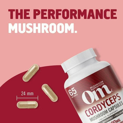 Om Mushroom Superfood Cordyceps – Cápsulas de Hongo Cordyceps 2,000 mg 195 Cápsulas