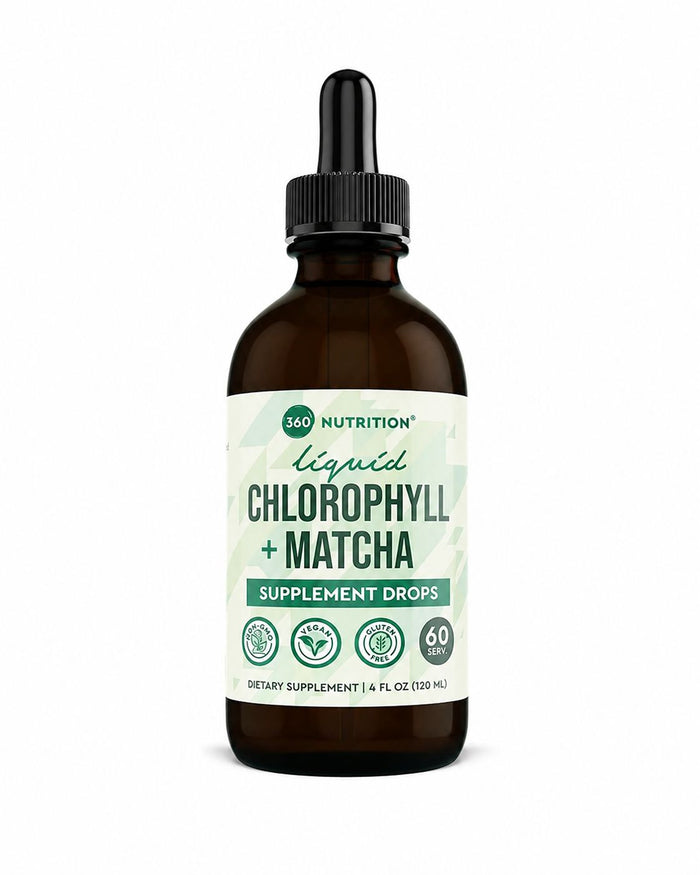 360 Nutrition – Clorofila Líquida + Matcha, 120 ml