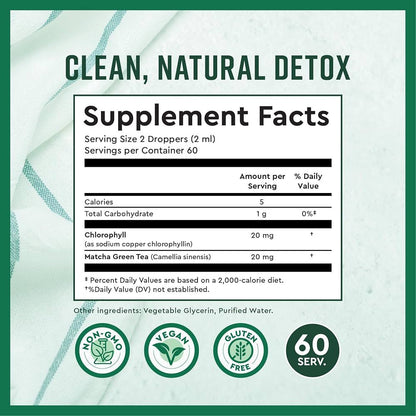 360 Nutrition – Clorofila Líquida + Matcha, 120 ml