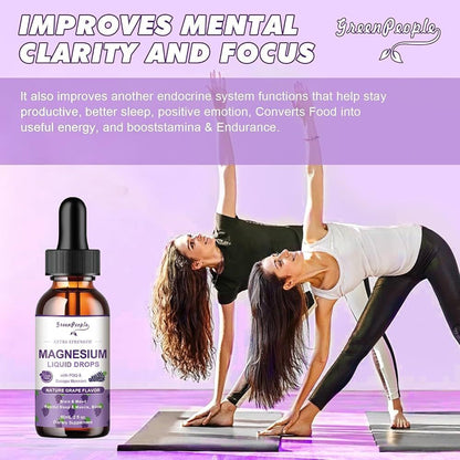 Greenpeople Magnesium Bacopa Monnieri Liquid Drops – Suplemento Líquido con PQQ y Azafrán 60 ml