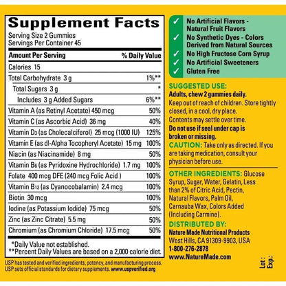 Nature Made Multi Gummies – Multivitamínico en Gomitas 90 Gummies