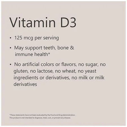 Walgreens Vitamin D3 – Suplemento Dietético 50 mcg 75 Softgels