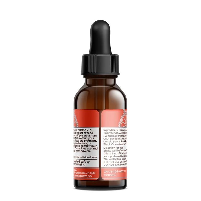 GuruNanda Liquid Ashwagandha with Bacopa – Suplemento Dietético Líquido 30 ml