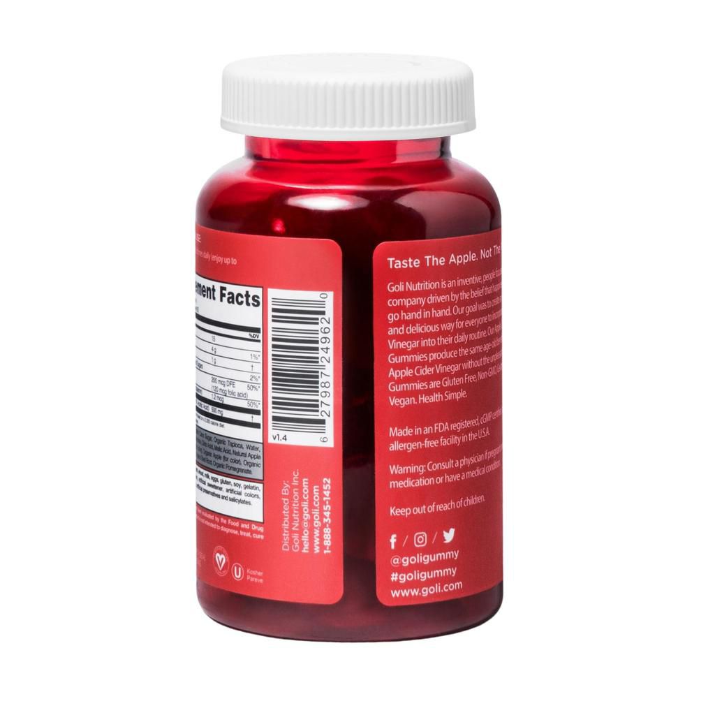 Goli Apple Cider Vinegar Gummies – Suplemento en Gomitas 60 unidades