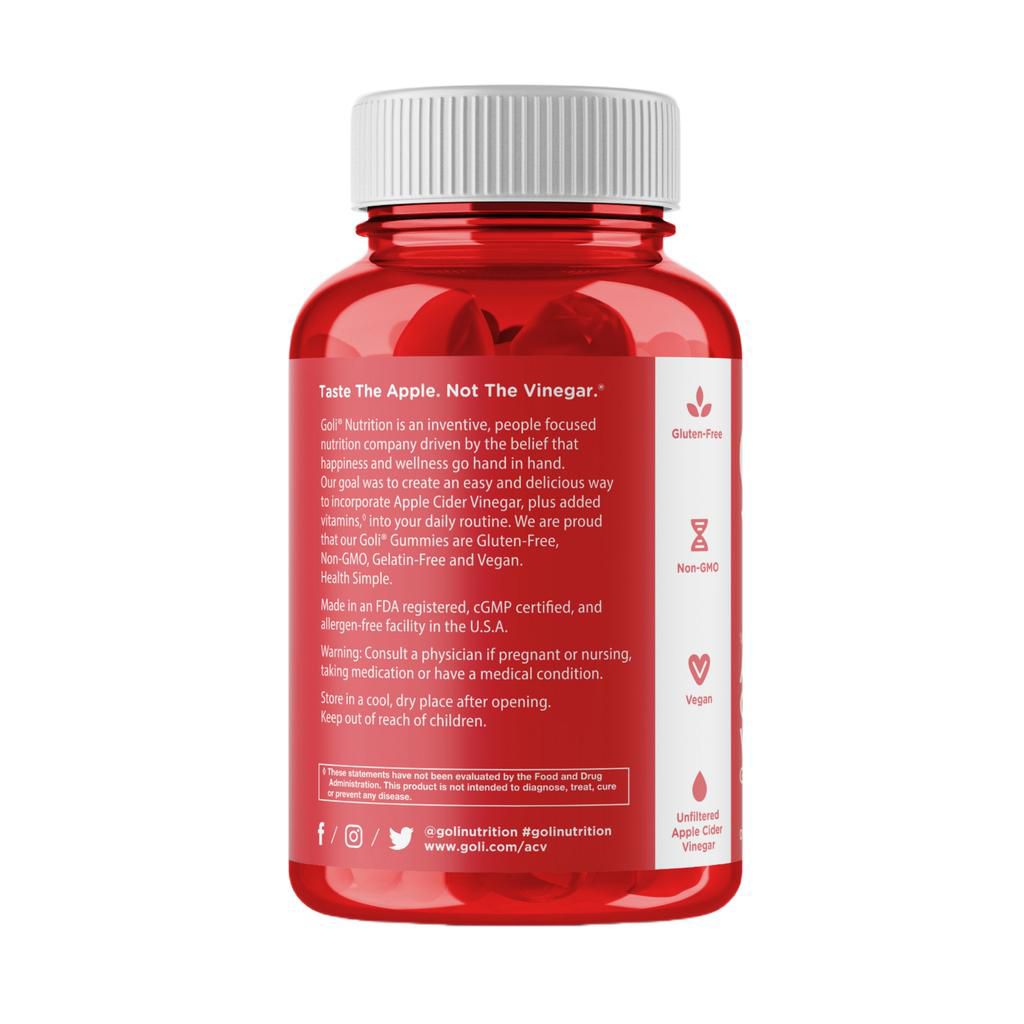 Goli Apple Cider Vinegar Gummies – Suplemento en Gomitas 60 unidades