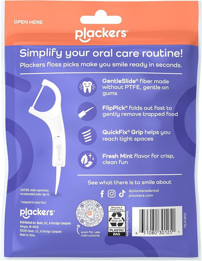 Plackers Gentle Line – Hilo Dental con Mango Sabor Fresh Mint 150 unidades