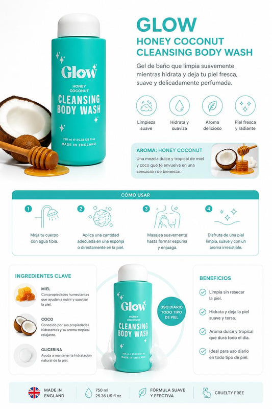 GLOW – Gel de Baño Honey Coconut