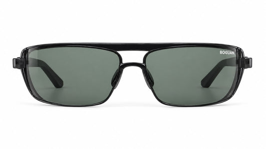 BOGUAN – Lentes de Sol Rectangulares Negros con Lente Oscuro